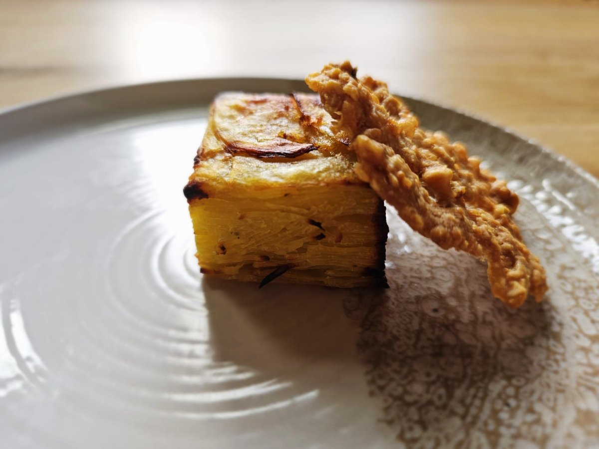Aardappel-millefeuille met ganzenvet