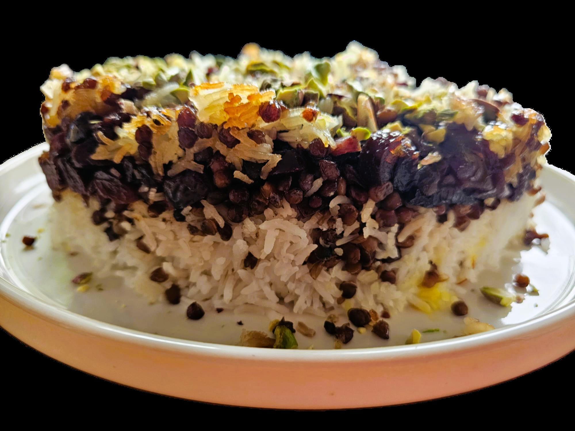 Adas polo — linzenrijst met dadels en saffraan