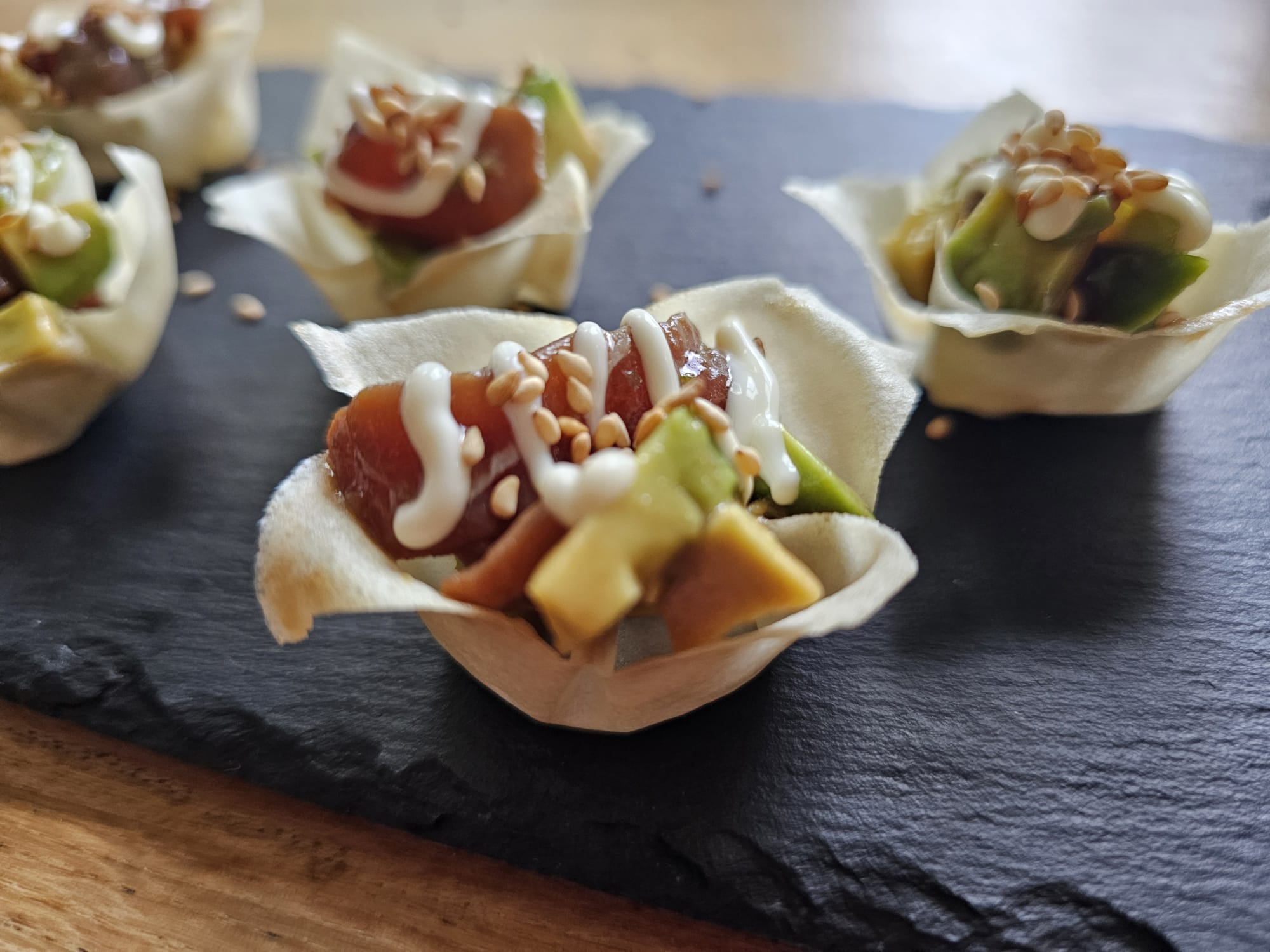 Ahi poké cups