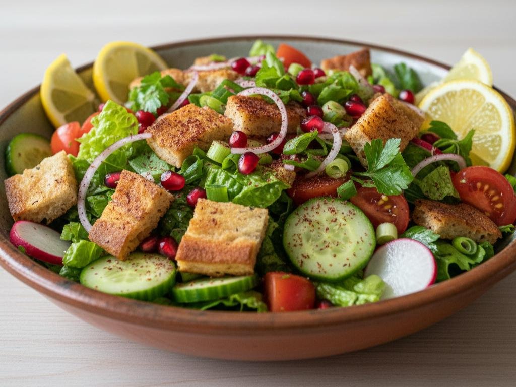 Fattoush met granaatappel en sumak