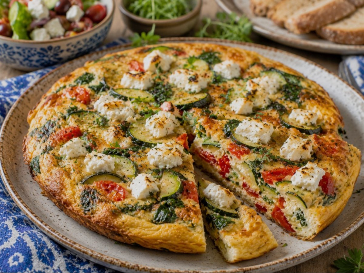 Groenteomelet met geitenkaas