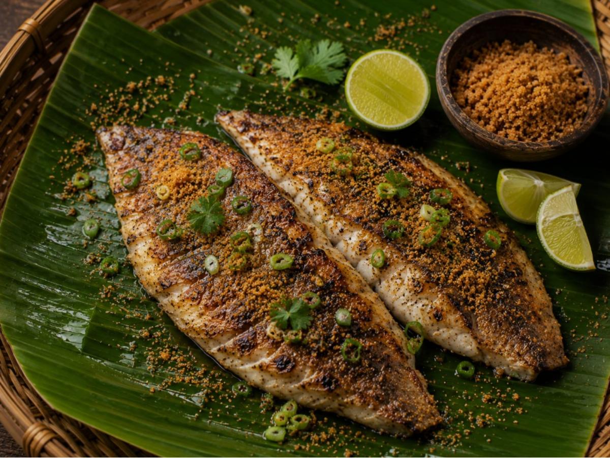 Ikan bakar — gegrilde vis met boemboe bakar
