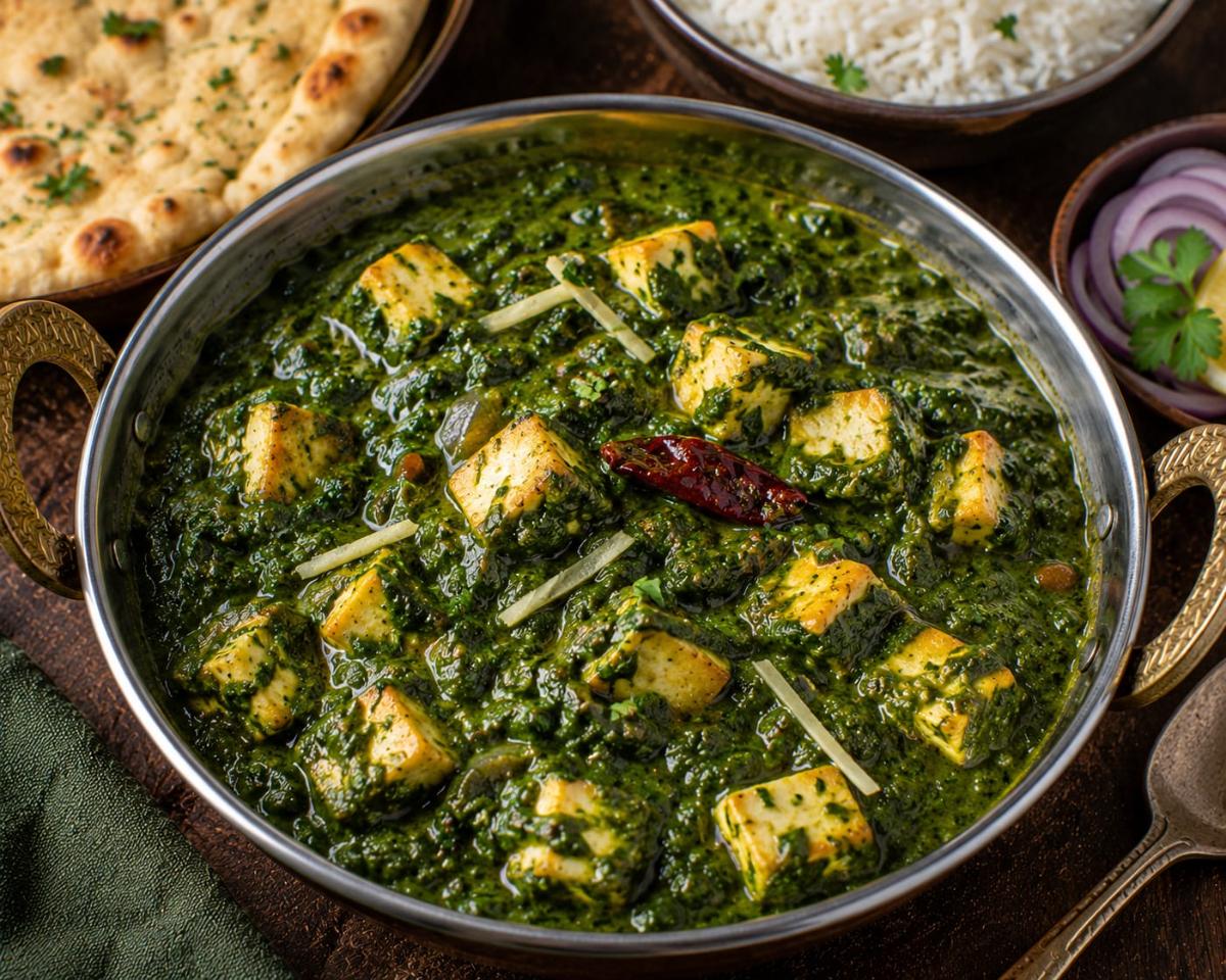 Indiase spinazie-paneer