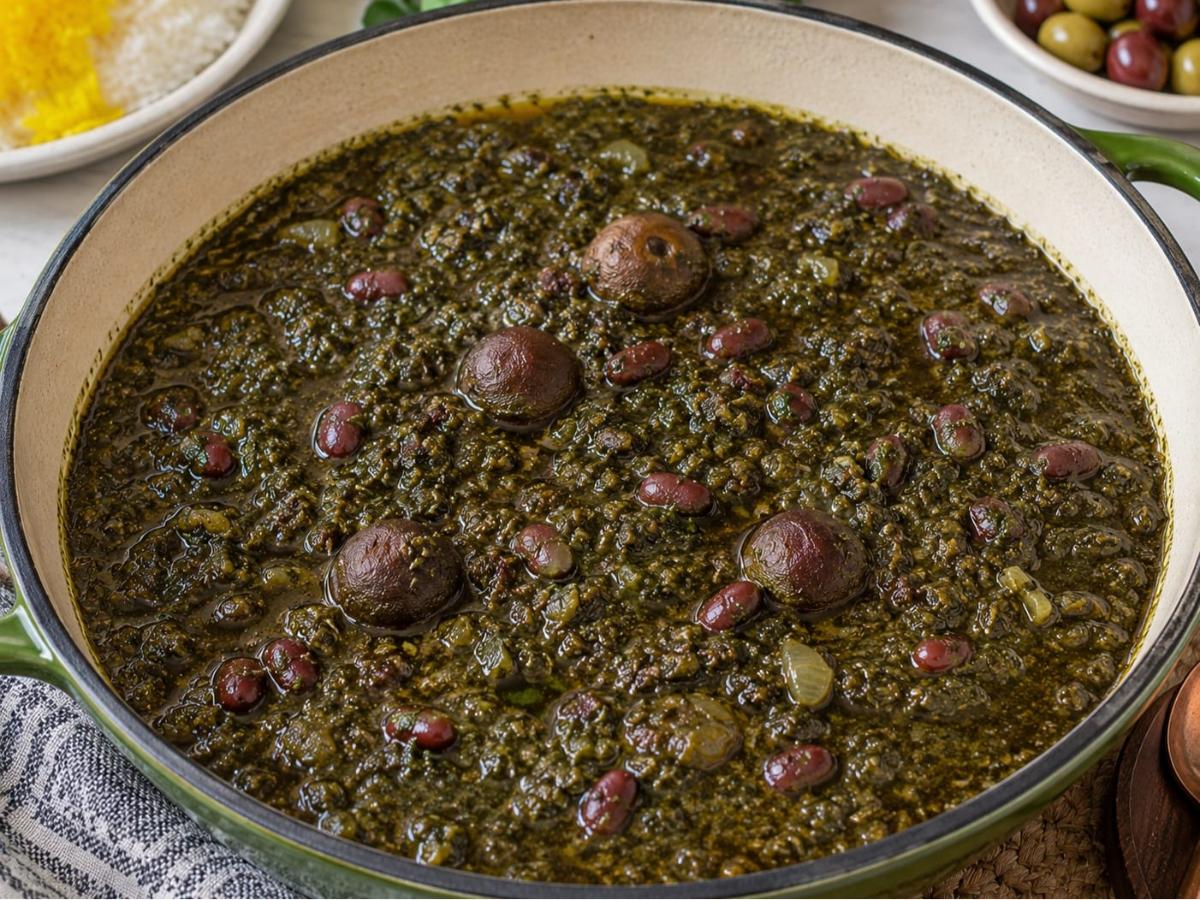 Iraanse ghormeh sabzi — kruidenstoofpot met limoen