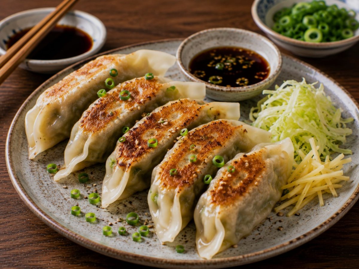 Japanse gyoza met kool en gember