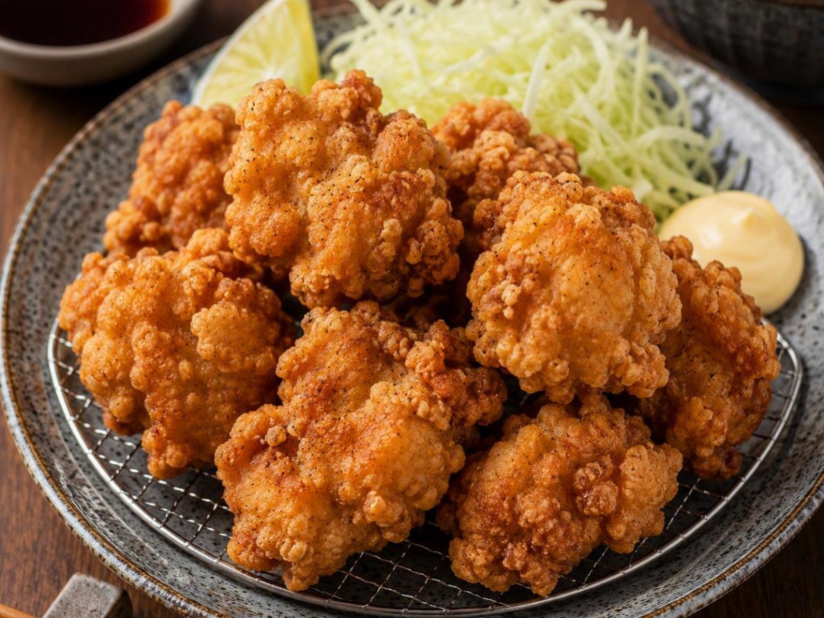Japanse karaage krokante gefrituurde kip