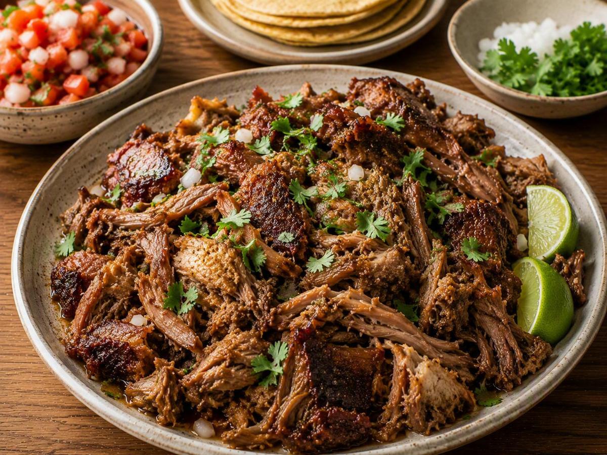 Mexicaanse carnitas langzaam gestoofd varken