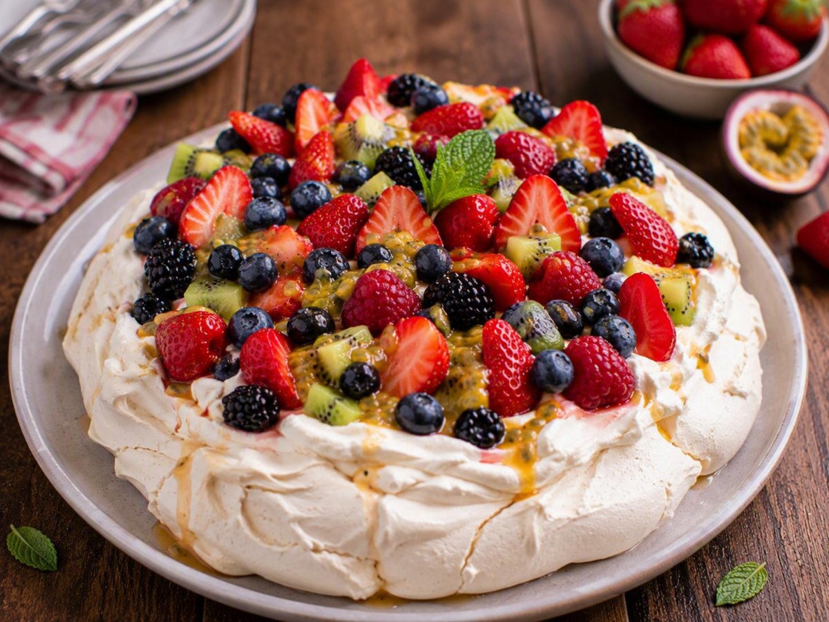 Pavlova met vers fruit