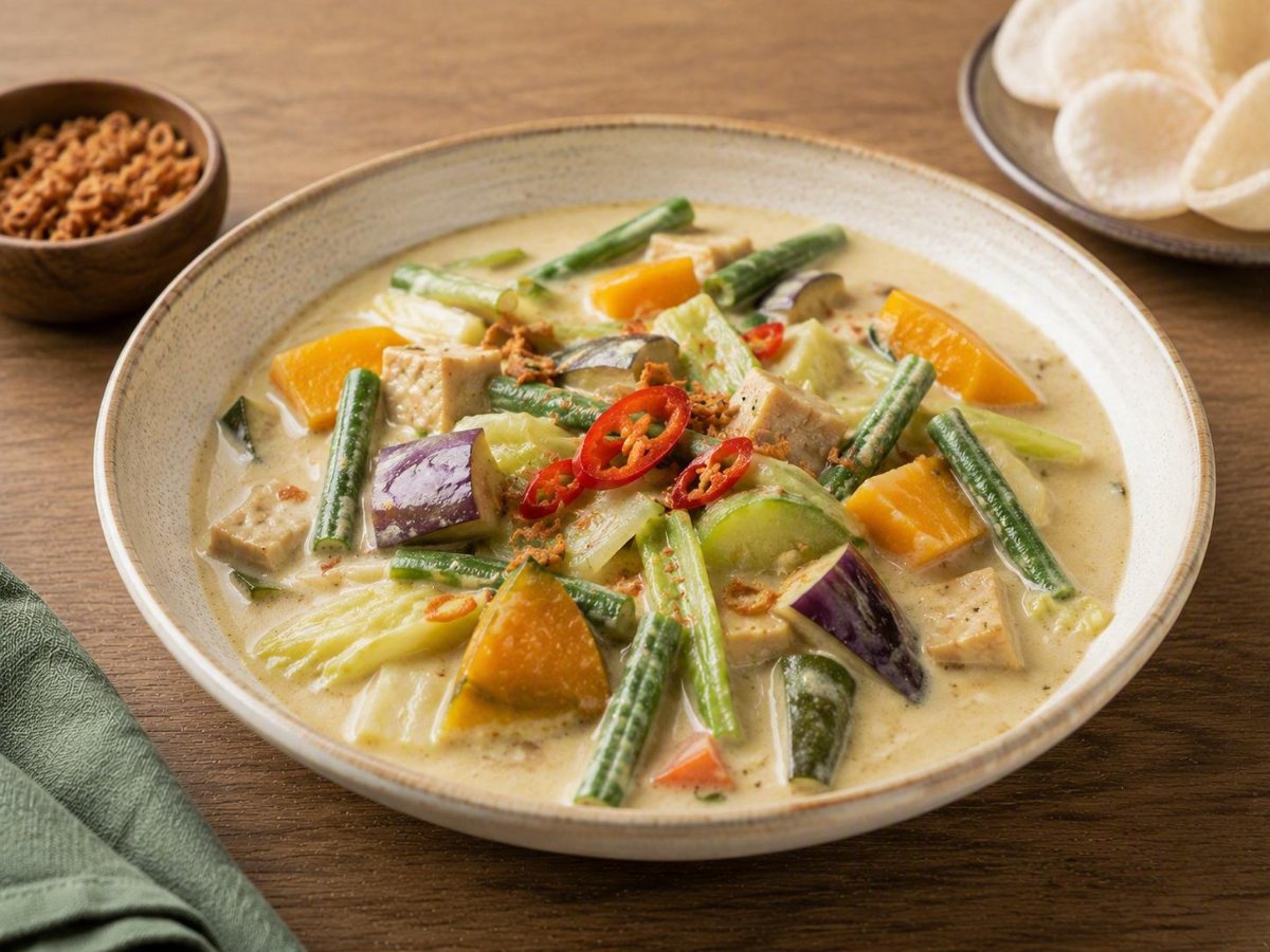 Sayur lodeh — groentestoofpot in kokosmelk