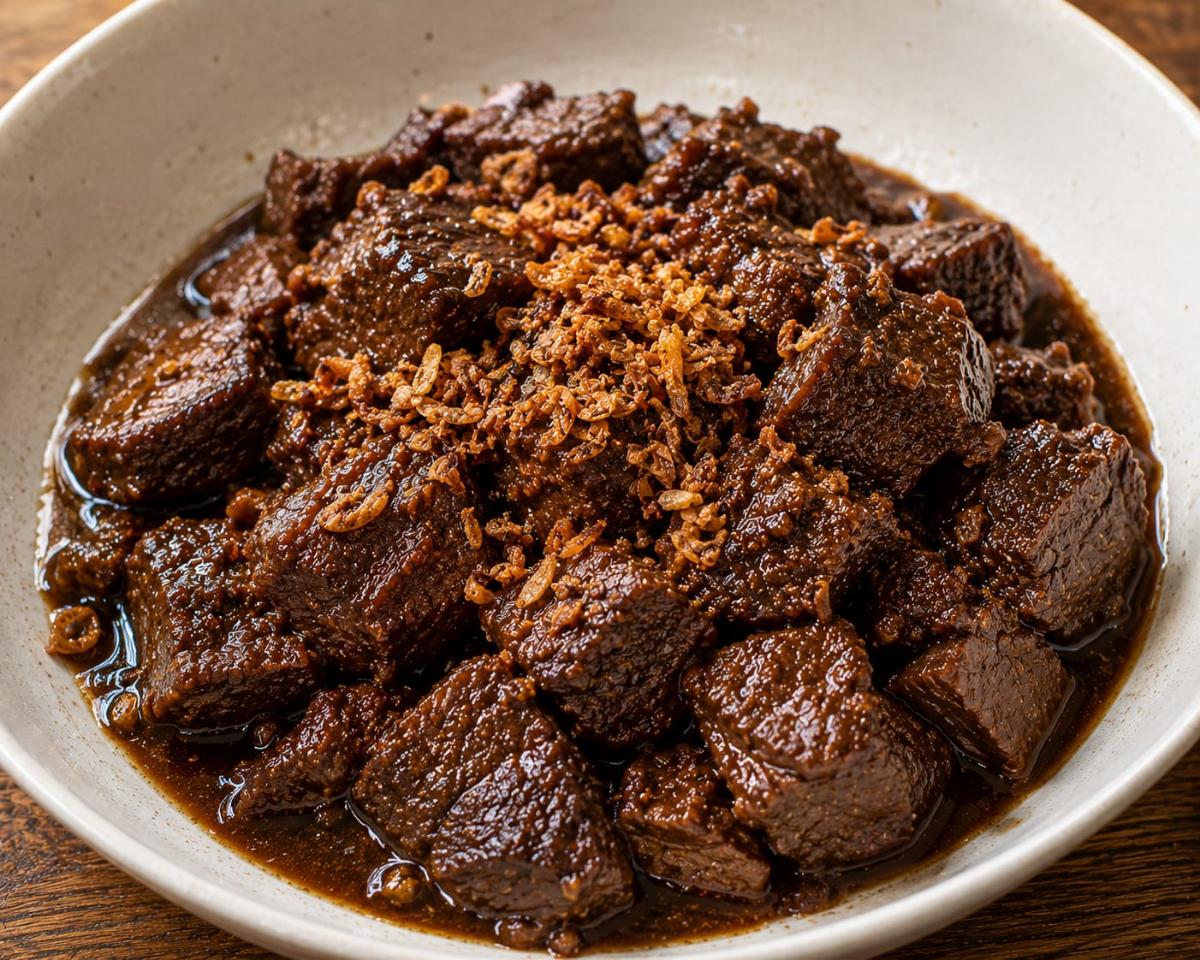 Semur daging — Indonesisch gestoofd rundvlees met nootmuskaat