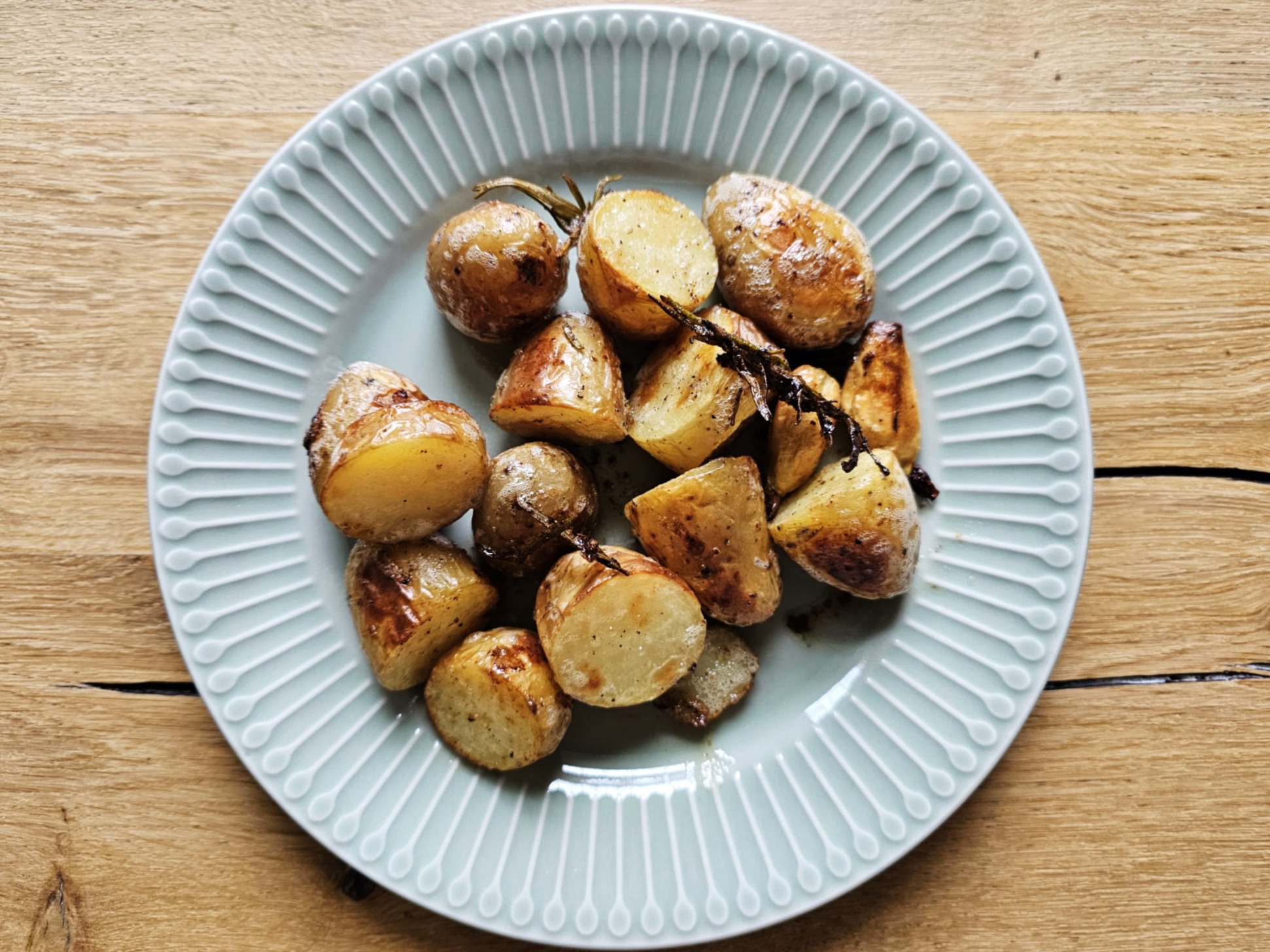Sous vide aardappelen met rozemarijn en knoflook
