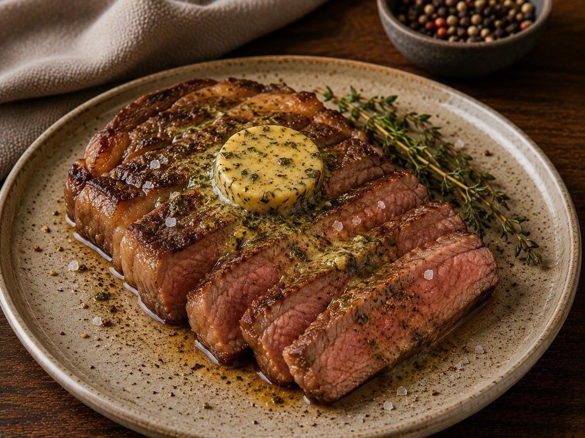 Sous vide entrecôte met café de Paris boter