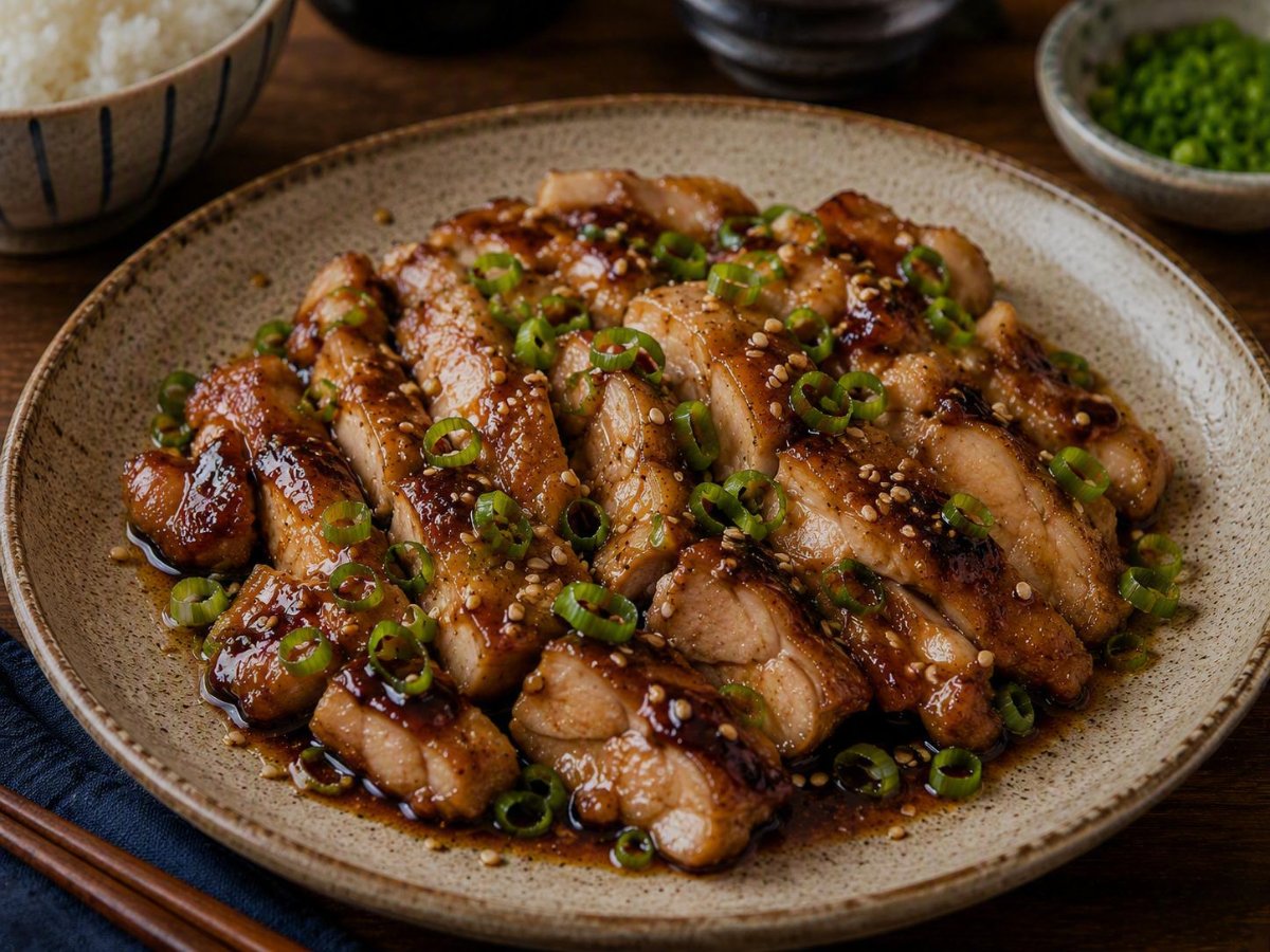 Sous vide kip thigh met Japanse teriyakisaus
