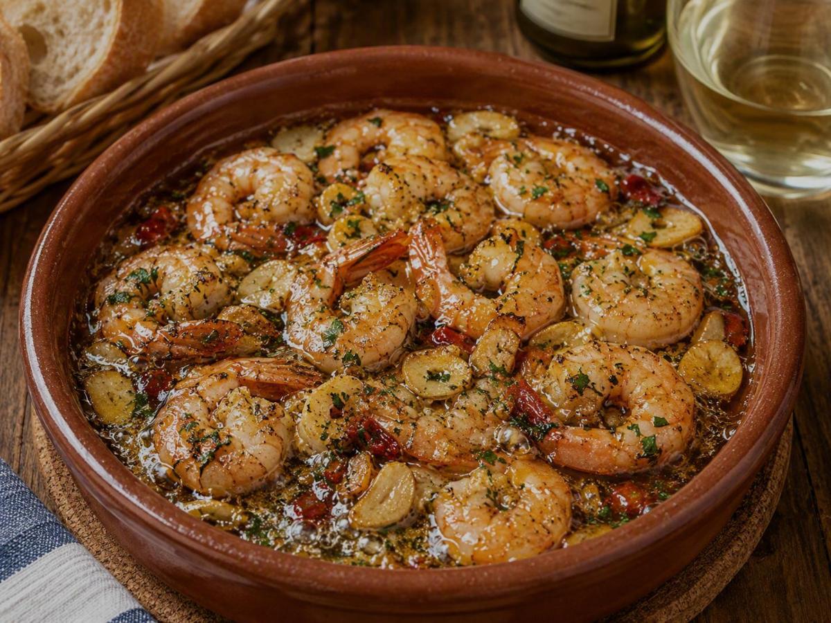Spaanse gambas al ajillo knoflookgarnalen