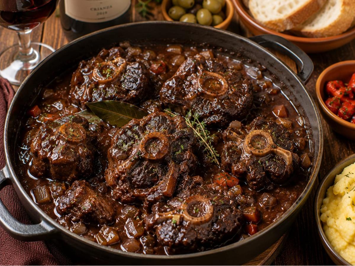 Spaanse rabo de toro ossenstaart met rode wijn