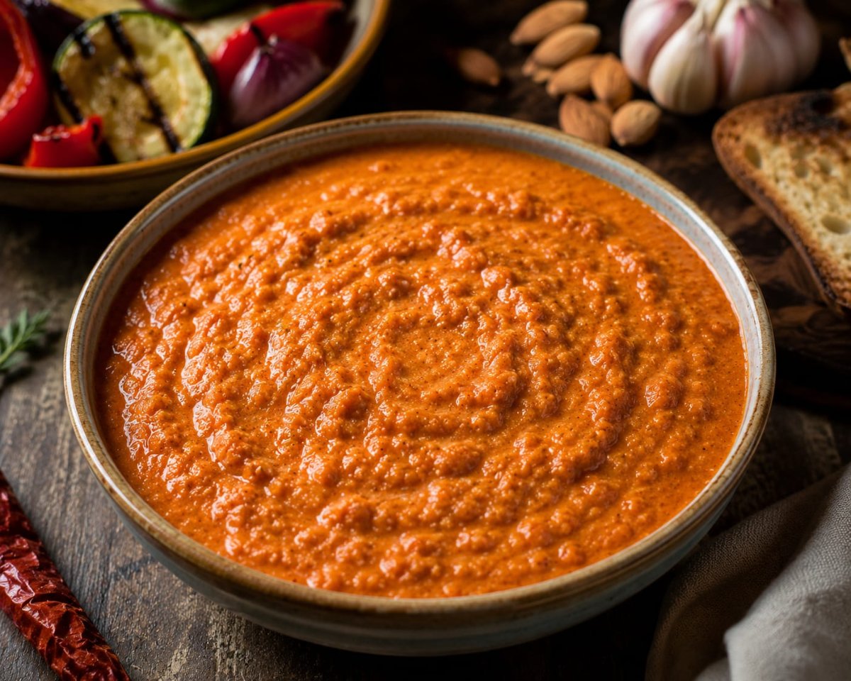 Spaanse romesco met geroosterde groenten