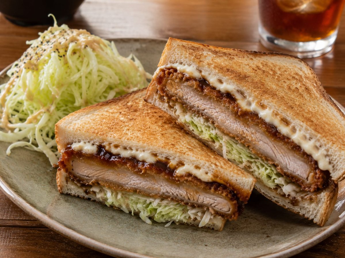 Tonkatsu sando met koolsalade en japanse mayo
